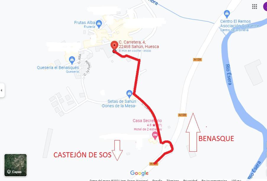 Apartamentos Casa Riu Sahun Bagian luar foto